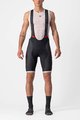 CASTELLI Cyklistické kalhoty krátké s laclem - COMPETIZIONE KIT - černá/stříbrná