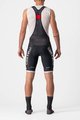 CASTELLI Cyklistické kalhoty krátké s laclem - COMPETIZIONE KIT - černá/stříbrná