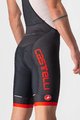 CASTELLI Cyklistické kalhoty krátké s laclem - COMPETIZIONE KIT - černá/červená