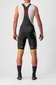 CASTELLI Cyklistické kalhoty krátké s laclem - COMPETIZIONE KIT - žlutá/černá