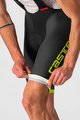 CASTELLI Cyklistické kalhoty krátké s laclem - COMPETIZIONE KIT - žlutá/černá