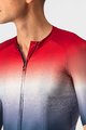 CASTELLI Cyklistický dres s krátkým rukávem - AERO RACE 6.0 - červená/bílá/modrá