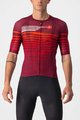 CASTELLI Cyklistický dres s krátkým rukávem - CLIMBER'S 3.0 - červená/bordó