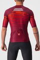 CASTELLI Cyklistický dres s krátkým rukávem - CLIMBER'S 3.0 - červená/bordó