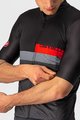 CASTELLI Cyklistický dres s krátkým rukávem - A BLOCCO - černá/šedá/červená