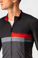 CASTELLI Cyklistický dres s krátkým rukávem - A BLOCCO - černá/šedá/červená