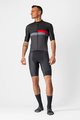 CASTELLI Cyklistický dres s krátkým rukávem - A BLOCCO - černá/šedá/červená