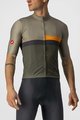 CASTELLI Cyklistický dres s krátkým rukávem - A BLOCCO - šedá/oranžová/zelená