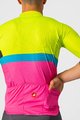 CASTELLI Cyklistický dres s krátkým rukávem - A BLOCCO  - černá/růžová/modrá/žlutá