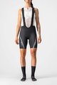 CASTELLI Cyklistické kalhoty krátké s laclem - VELOCISSIMA 3 LADY - černá