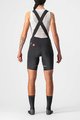 CASTELLI Cyklistické kalhoty krátké s laclem - VELOCISSIMA 3 LADY - černá