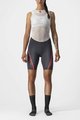 CASTELLI Cyklistické kalhoty krátké bez laclu - VELOCISSIMA 3 LADY - šedá/stříbrná/růžová