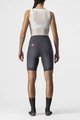 CASTELLI Cyklistické kalhoty krátké bez laclu - VELOCISSIMA 3 LADY - šedá/stříbrná/růžová
