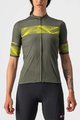 CASTELLI Cyklistický krátký dres a krátké kalhoty - FENICE LADY - žlutá/zelená/černá