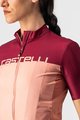 CASTELLI Cyklistický dres s krátkým rukávem - VELOCISSIMA LADY - bordó/růžová