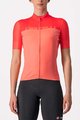CASTELLI Cyklistický dres s krátkým rukávem - VELOCISSIMA LADY - růžová/oranžová