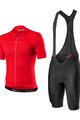 CASTELLI Cyklistický krátký dres a krátké kalhoty - CLASSIFICA - červená/černá