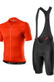 CASTELLI Cyklistický krátký dres a krátké kalhoty - CLASSIFICA - oranžová/černá