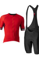 CASTELLI Cyklistický krátký dres a krátké kalhoty - ENTRATA VI - červená/černá