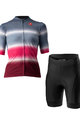 CASTELLI Cyklistický krátký dres a krátké kalhoty - DOLCE LADY - černá/červená/modrá