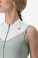 CASTELLI Cyklistický dres bez rukávů - SOLARIS LADY - zelená/ivory