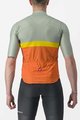 CASTELLI Cyklistický dres s krátkým rukávem - A BLOCCO - oranžová/bordó/zelená/žlutá