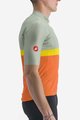 CASTELLI Cyklistický dres s krátkým rukávem - A BLOCCO - oranžová/bordó/zelená/žlutá