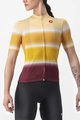 CASTELLI Cyklistický dres s krátkým rukávem - DOLCE LADY - žlutá/bordó