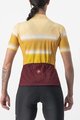 CASTELLI Cyklistický dres s krátkým rukávem - DOLCE LADY - žlutá/bordó
