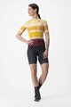 CASTELLI Cyklistický dres s krátkým rukávem - DOLCE LADY - žlutá/bordó