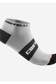 CASTELLI Cyklistické ponožky kotníkové - LOWBOY 2 - bílá/černá