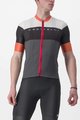 CASTELLI Cyklistický dres s krátkým rukávem - SEZIONE - šedá/černá/oranžová