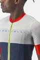 CASTELLI Cyklistický dres s krátkým rukávem - SEZIONE - ivory/modrá/červená