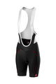 CASTELLI Cyklistické kalhoty krátké s laclem - VELOCISSIMA LADY - červená/černá