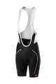 CASTELLI Cyklistické kalhoty krátké s laclem - VELOCISSIMA LADY - černá/bílá