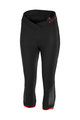 CASTELLI Cyklistické kalhoty 3/4 bez laclu - VISTA LADY - červená/černá
