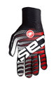 CASTELLI Cyklistické rukavice dlouhoprsté - DILUVIO C - černá/červená