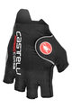 CASTELLI Cyklistické rukavice krátkoprsté - ROSSO CORSA PRO - černá