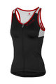 CASTELLI Cyklistický dres bez rukávů - SOLARE LADY - černá/bílá/červená