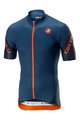 CASTELLI Cyklistický dres s krátkým rukávem - ENTRATA 3.0 - modrá/oranžová