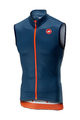 CASTELLI Cyklistický dres bez rukávů - ENTRATA 3.0 - modrá/oranžová