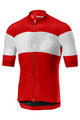 CASTELLI Cyklistický dres s krátkým rukávem - RUOTA  - červená/bílá