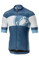 CASTELLI Cyklistický dres s krátkým rukávem - RUOTA - modrá/bílá