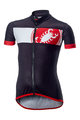 CASTELLI Cyklistický dres s krátkým rukávem - FUTURE RACER KIDS - černá/červená
