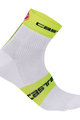CASTELLI Cyklistické ponožky klasické - FREE 6 - bílá/žlutá