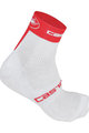 CASTELLI Cyklistické ponožky klasické - FREE 6 - bílá/červená