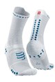 COMPRESSPORT Cyklistické ponožky klasické - PRO RACING 4.0 RUN - modrá/bílá