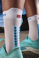 COMPRESSPORT Cyklistické ponožky klasické - PRO RACING 4.0 RUN - modrá/bílá