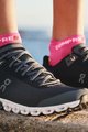 COMPRESSPORT Cyklistické ponožky kotníkové - PRO RACING 4.0 RUN - růžová/zelená
