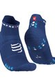 COMPRESSPORT Cyklistické ponožky kotníkové - PRO RACING 4.0 RUN - modrá